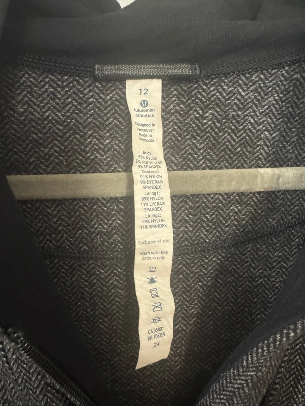 Lululemon Think Fast Herringbone Zip Pullover - Picture 2 of 16